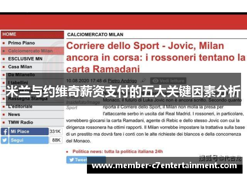 米兰与约维奇薪资支付的五大关键因素分析