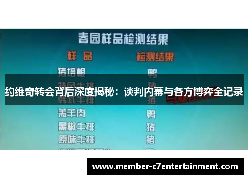 约维奇转会背后深度揭秘：谈判内幕与各方博弈全记录